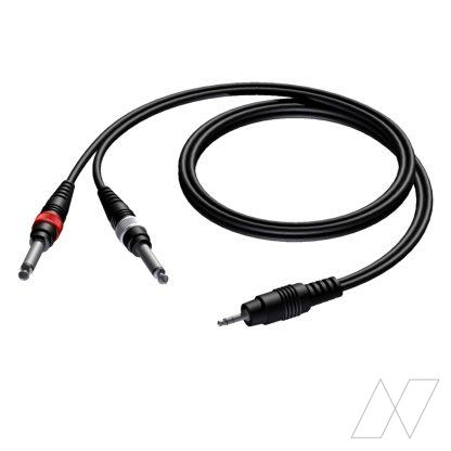 Audio Adapter Mini-jack to 2x Jack 6.3