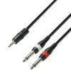 Audio Verloop Mini-jack naar 2x Jack 6.3 - Afbeelding 2