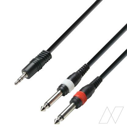 Audio Adapter Mini-jack to 2x Jack 6.3 - Image 2