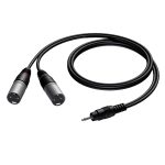 Audio Verloop Mini-jack naar 2x XLR male