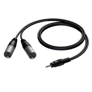 Audio Verloop Mini-jack naar 2x XLR male