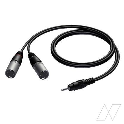 Audio Cable Mini-jack to 2x XLR male