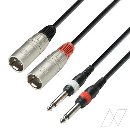 Audio Verloop 2x XLR male naar 2x Jack 6.3 - Afbeelding 2