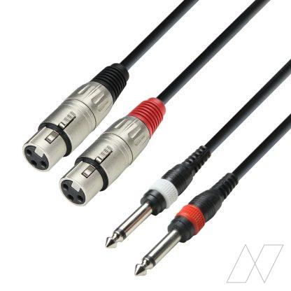 Audio Cable 2x XLR Female to 2x 6.3 Jack - Image 2