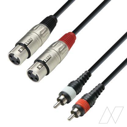 Audio Verloop 2x XLR female naar tulp - Afbeelding 2