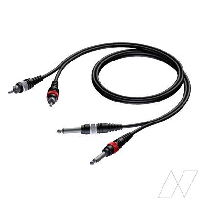 Audio Verloop 2x Jack 6.3 naar tulp