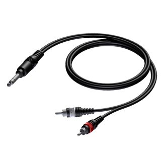 Audio Verloop Jack 6.3 stereo naar Tulp