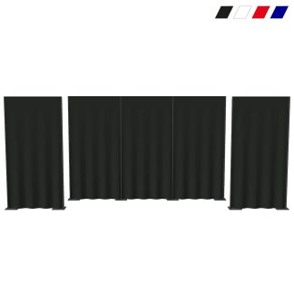 Pipe & Drape Achterwand met coulissen