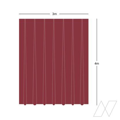 Pipe & Drape - Rood gordijn 300 x 400 cm - Afbeelding 2