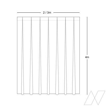 Pipe & Drape - White Voile Curtain 300 x 400 cm - Image 2