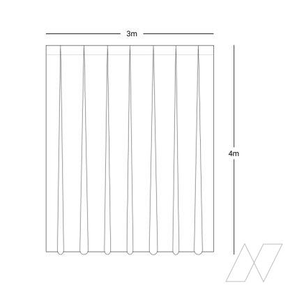 Pipe & Drape - Wit gordijn 300 x 400 cm - Afbeelding 2