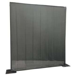 pipe drape zwart voile