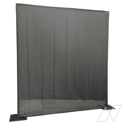 pipe drape zwart voile