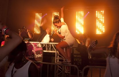 Festival with Blinding Lights